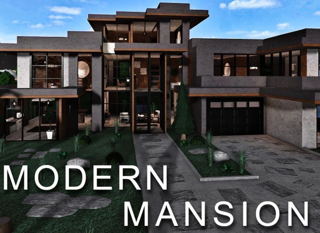 Bloxburg: Mansion Modern Minimalist ((No LargePlot)), House Build