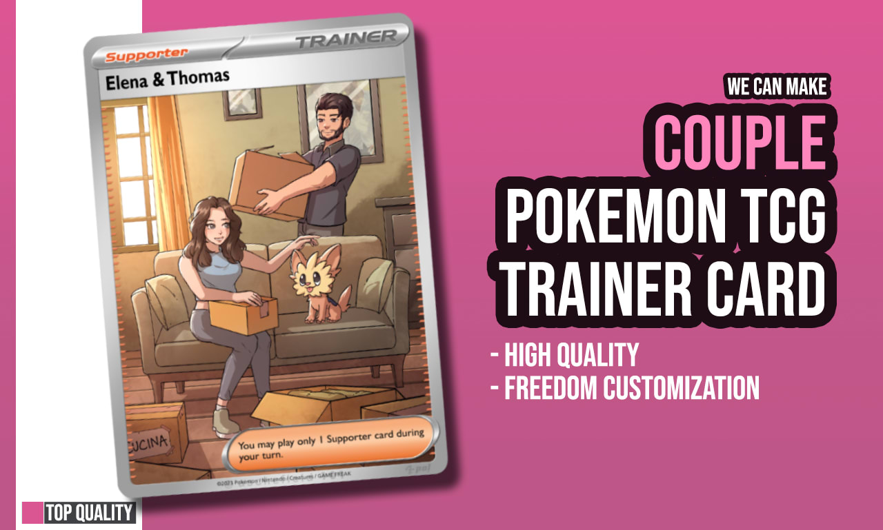 couple pokemon card Valentines Day / Anniversary Card