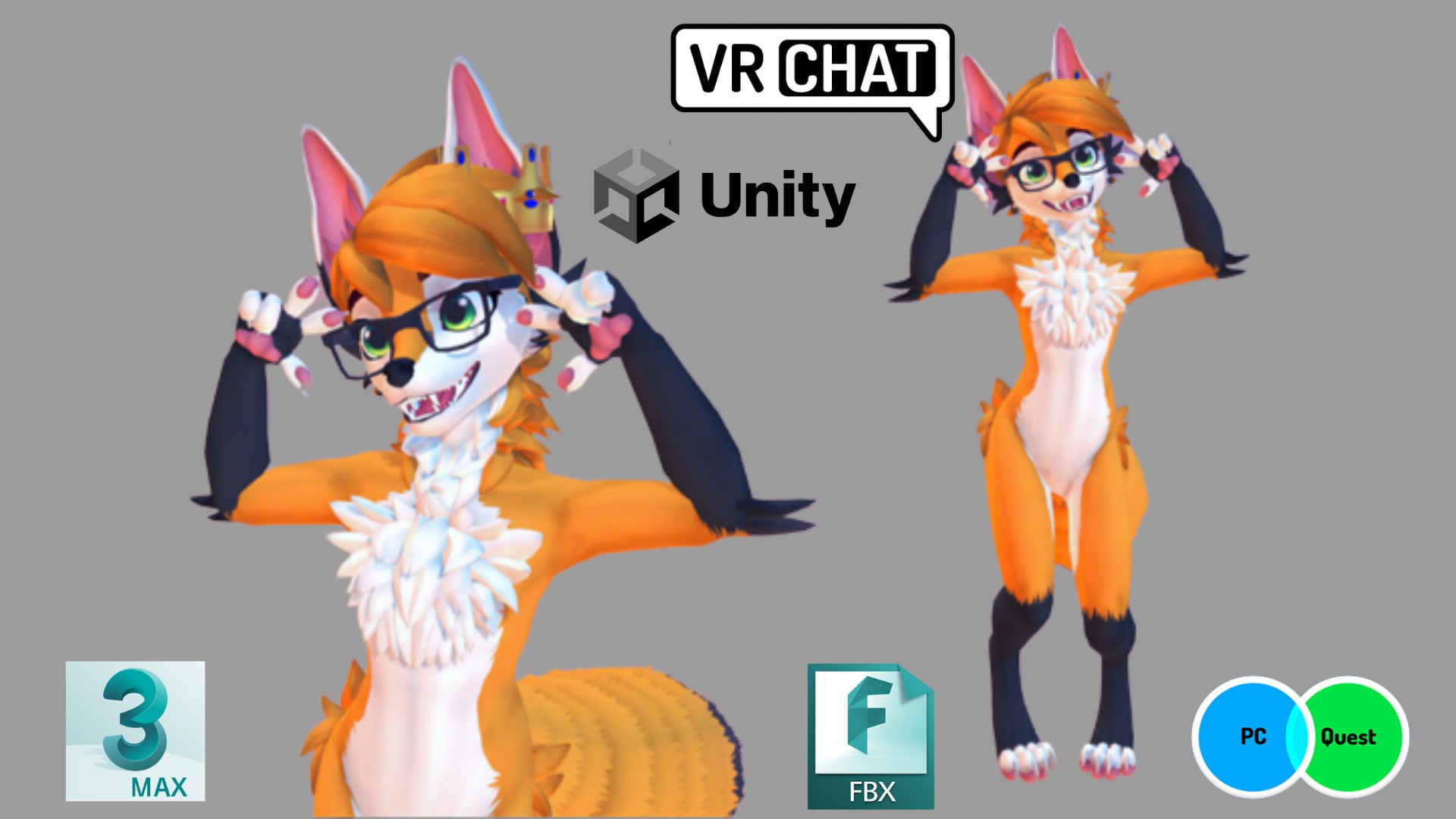 Do vrchat avatar, fursona, furry avatar, nsfw 3d model for vtuber, vrchat,  vr by Hayomhideavatar