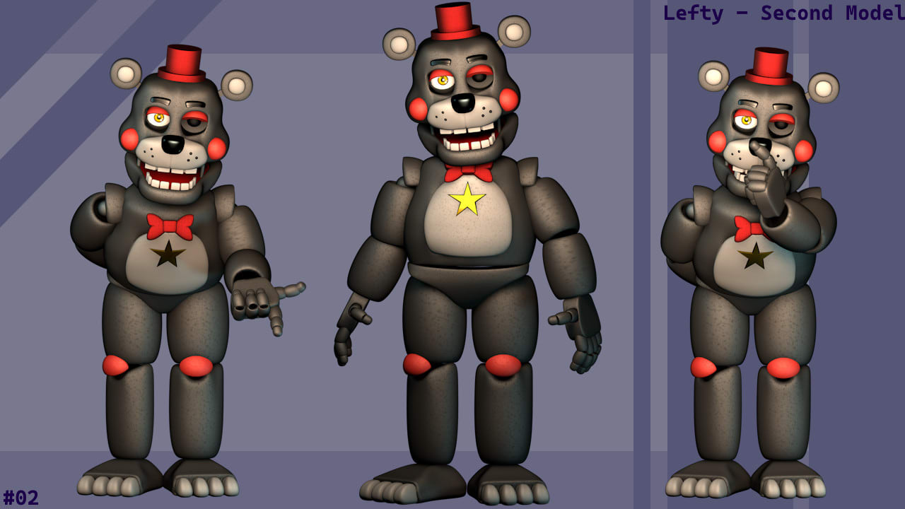 make a 3d animatronic fnaf model as an oc or for fangames