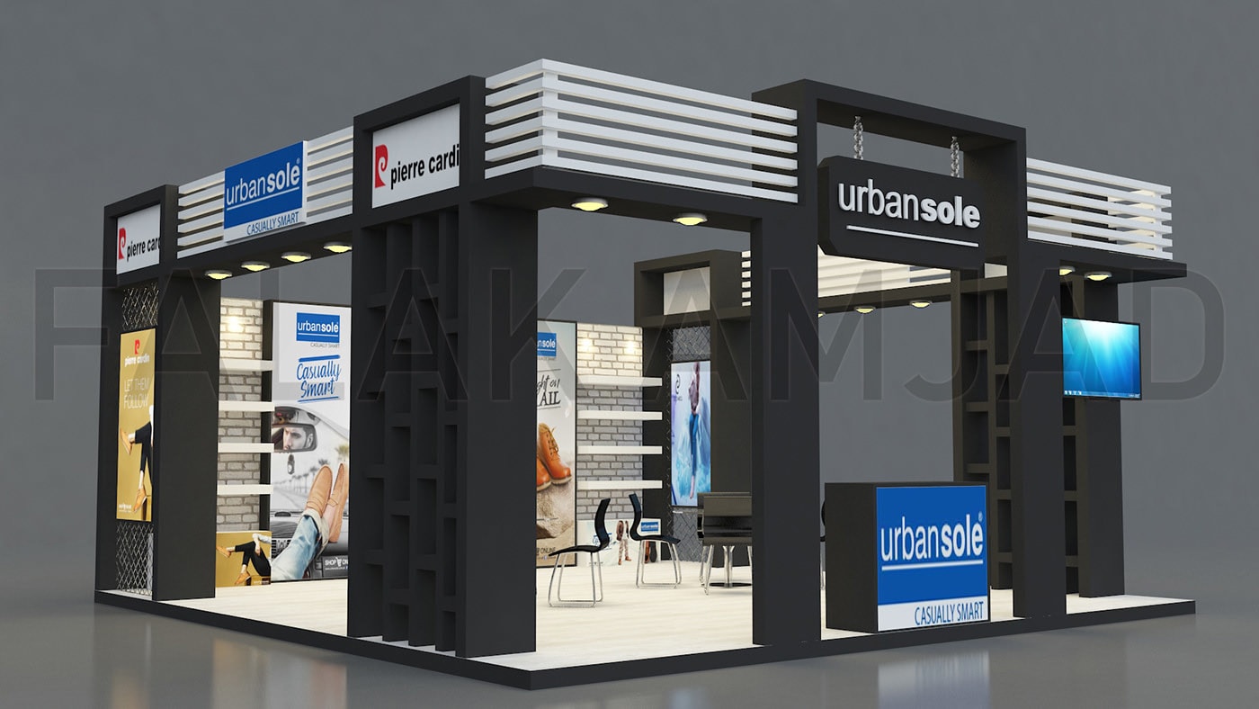 Design creative 3d exhibition stall, kiosk, tradeshow booth