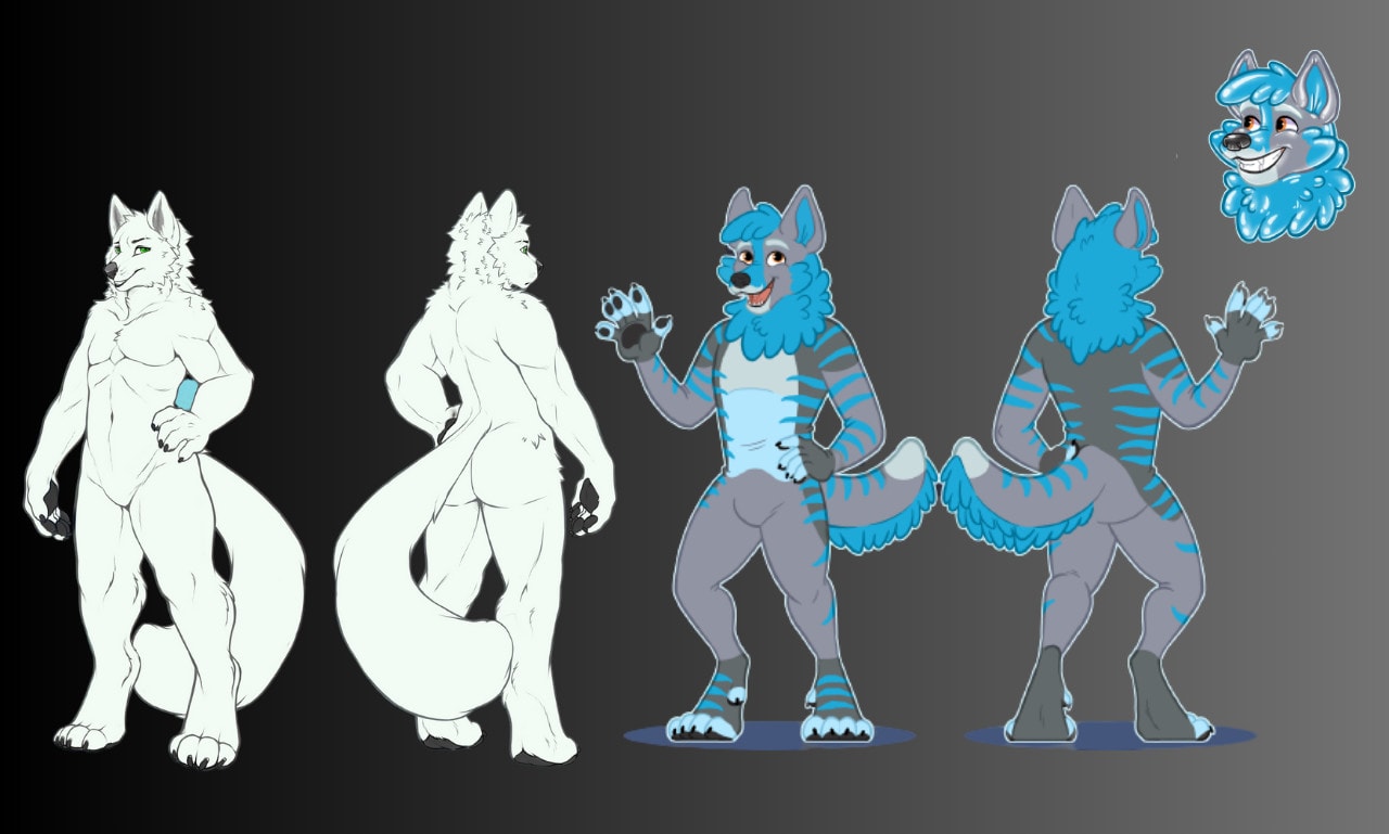 Draw furry reference sheet furry art fursona oc furry nsfw furry feral by  Indiemaxx | Fiverr