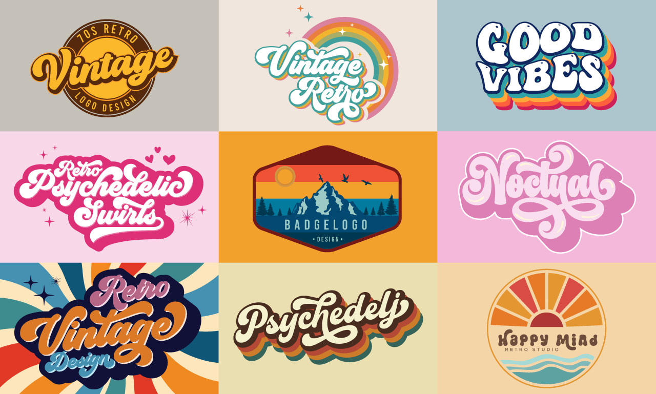 1970s Style Logos