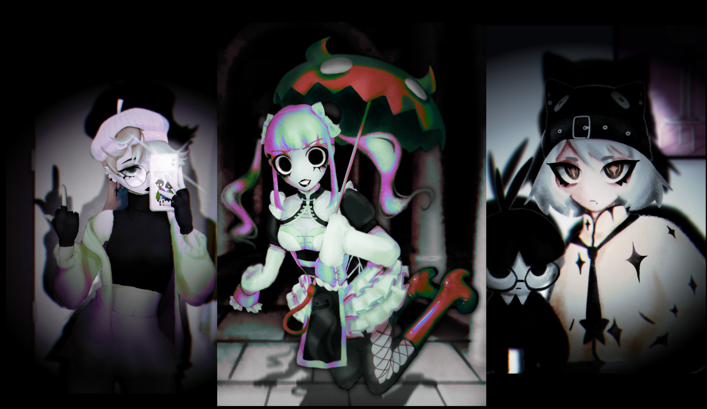 Dark, drawing and simple anime #133140 on