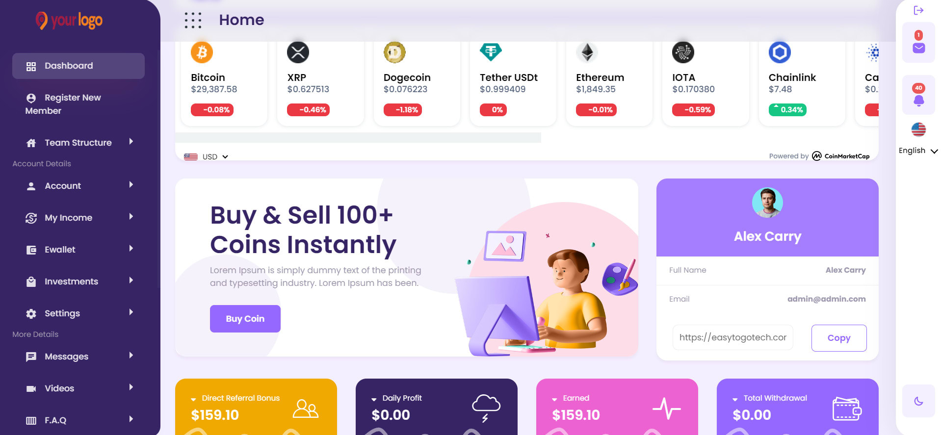Do matrix mlm plan softwares by Easycorp | Fiverr