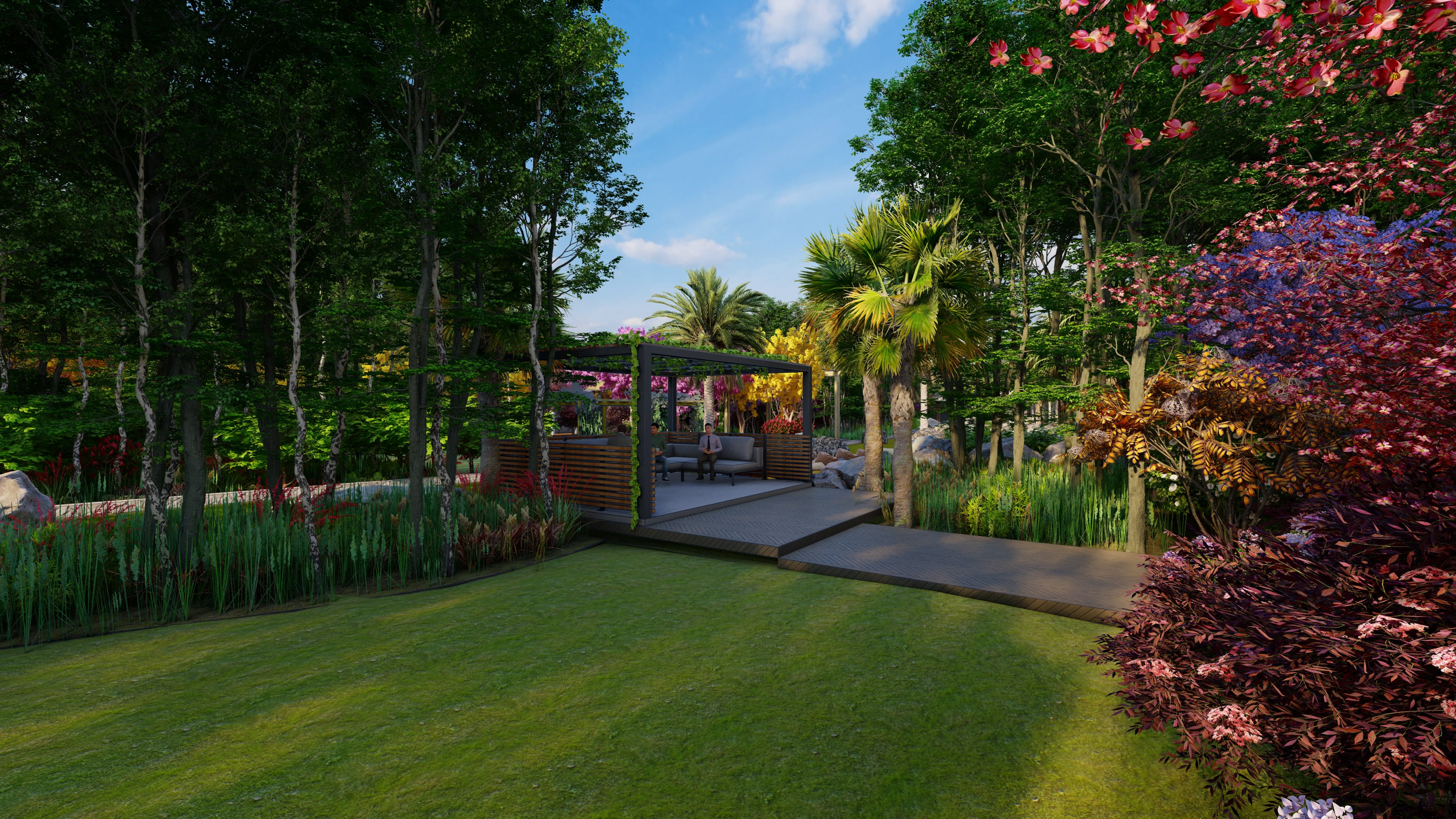 Do professional 2d landscape design 3d rendering of urban park gardens by  Muammadhammad | Fiverr, image size:3840x2160
