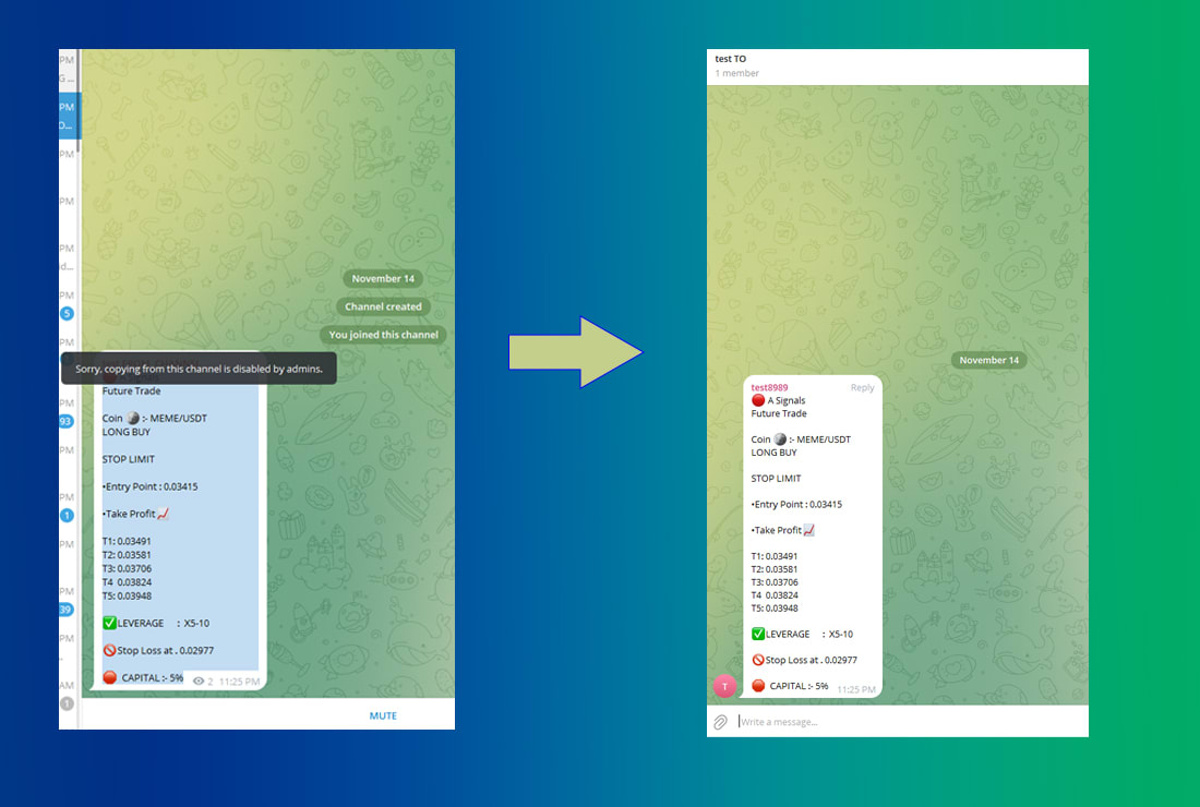 Create telegram auto forward bot with unlimited channels and