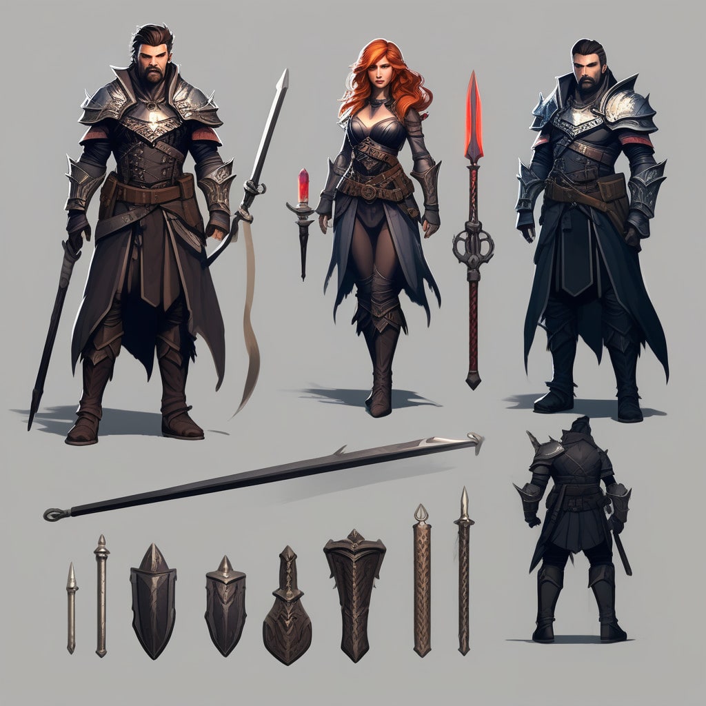 Dessinez votre personnage et votre arme dnd
