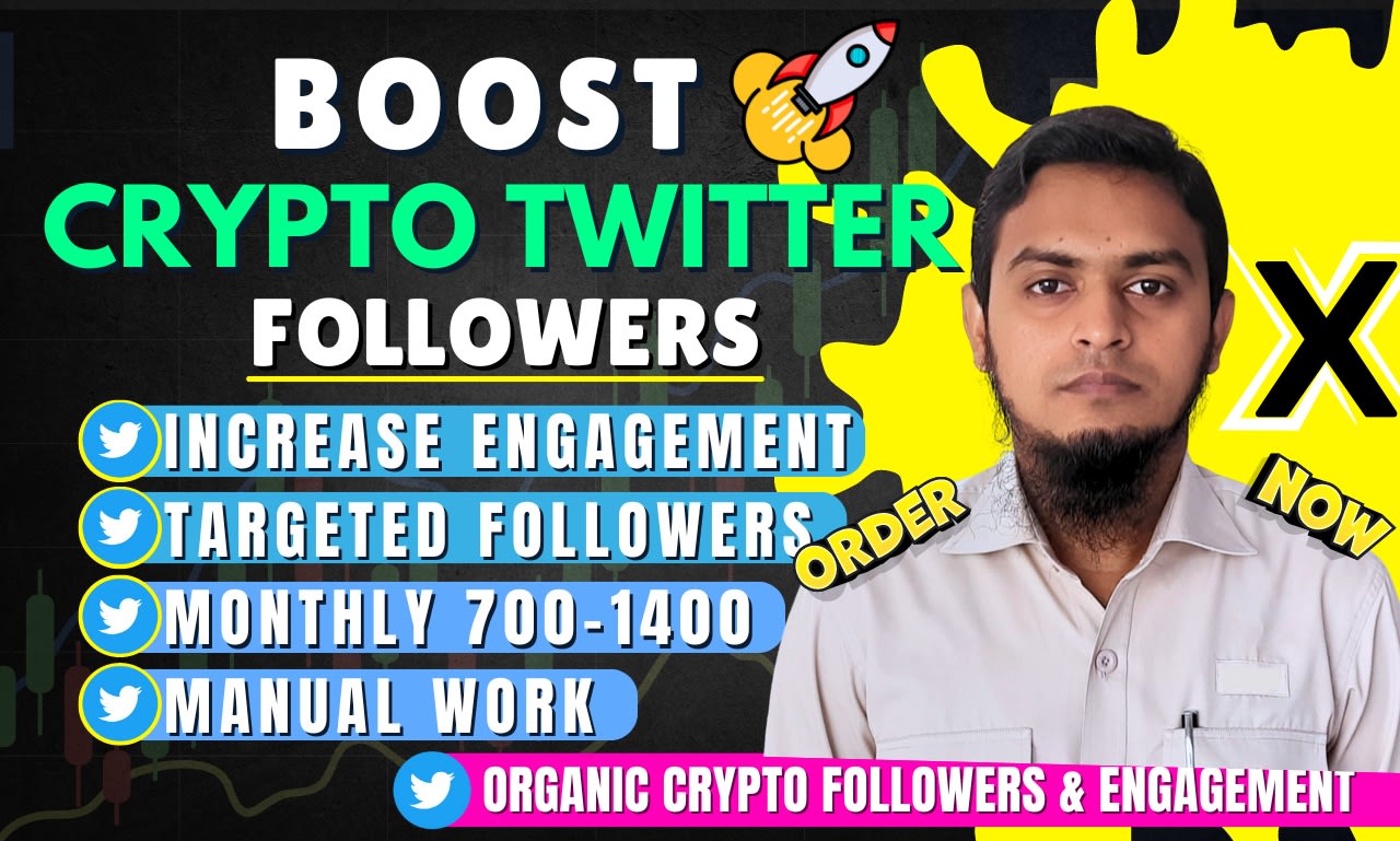 Do twitter x marketing and promotion for crypto organic followers growth by  Shawon3203 | Fiverr