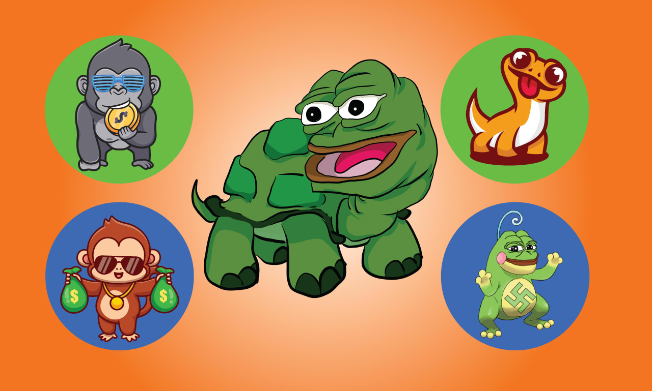 Do crypto meme coin, mascot, pepe, animal, token logo by Smartmedia24h |  Fiverr