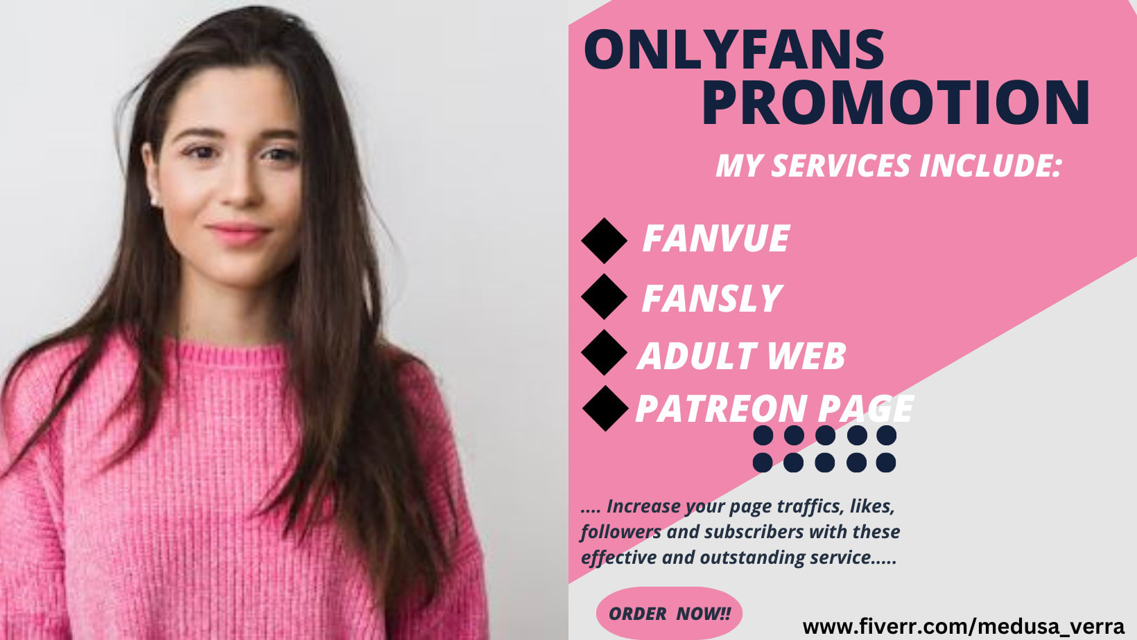 Do onlyfans, fansly, fanvue, adult web and patreon page promotion by  Medusa_verra | Fiverr