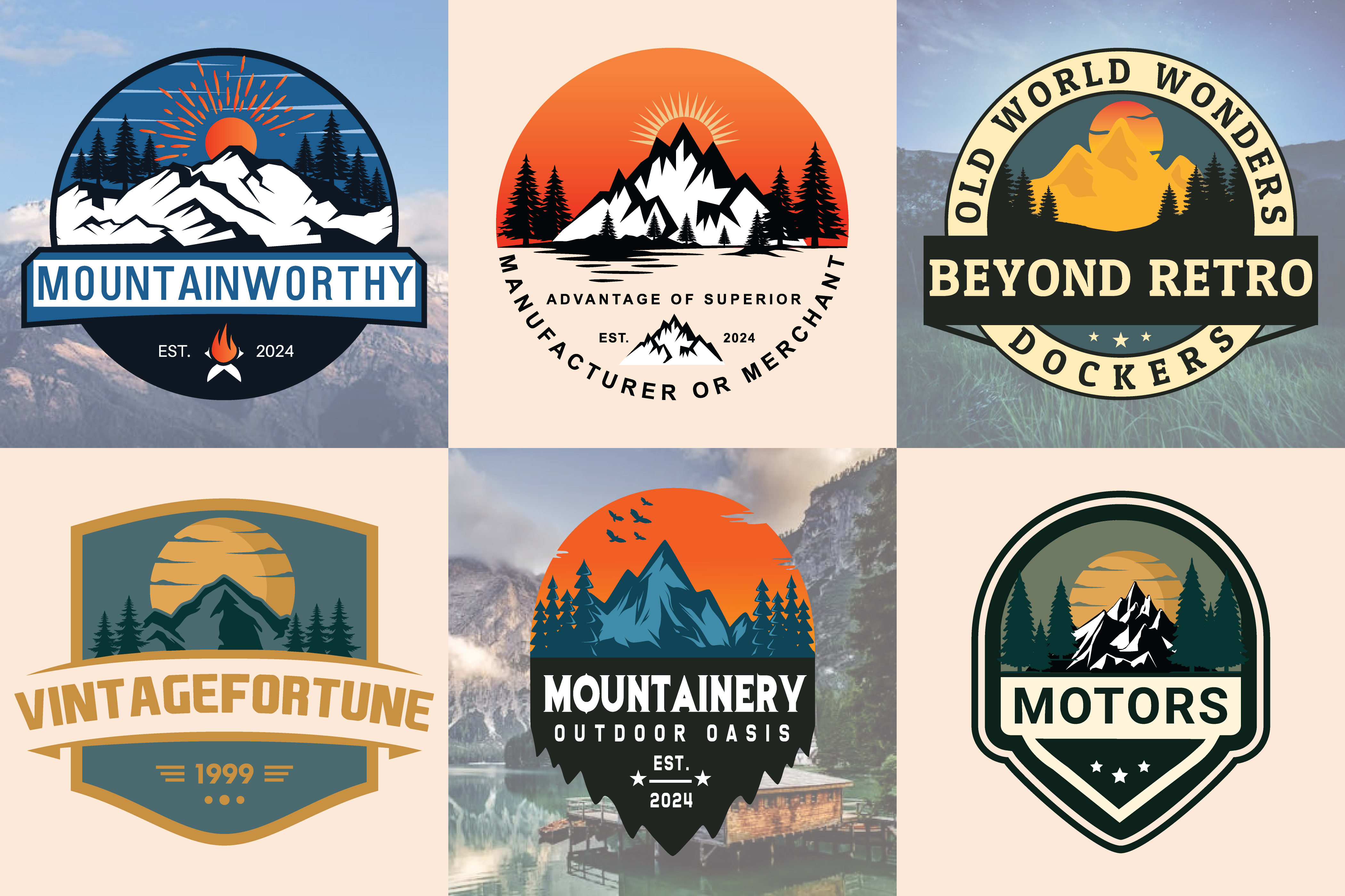 Do retro vintage mountain outdoor adventure business clothing brand logo by Taniagfx Fiverr