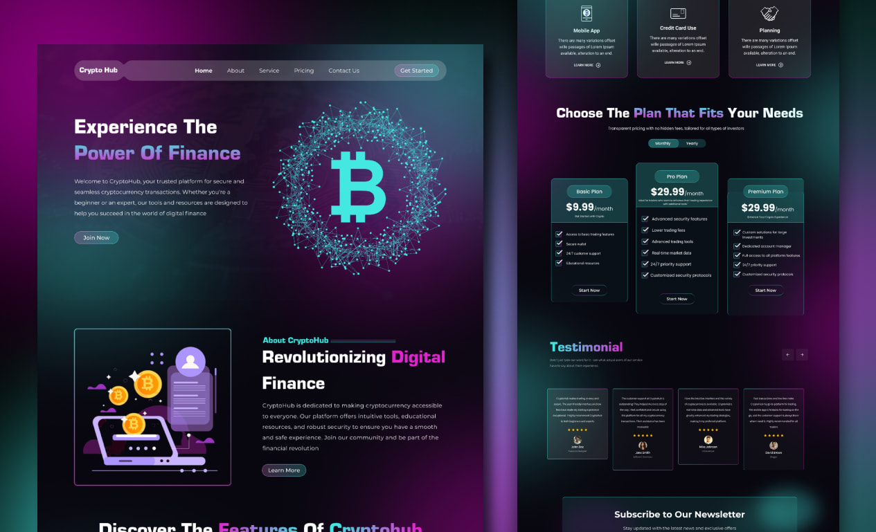 Design stunning nft and crypto uiux websites in figma by Aliawan888 | Fiverr