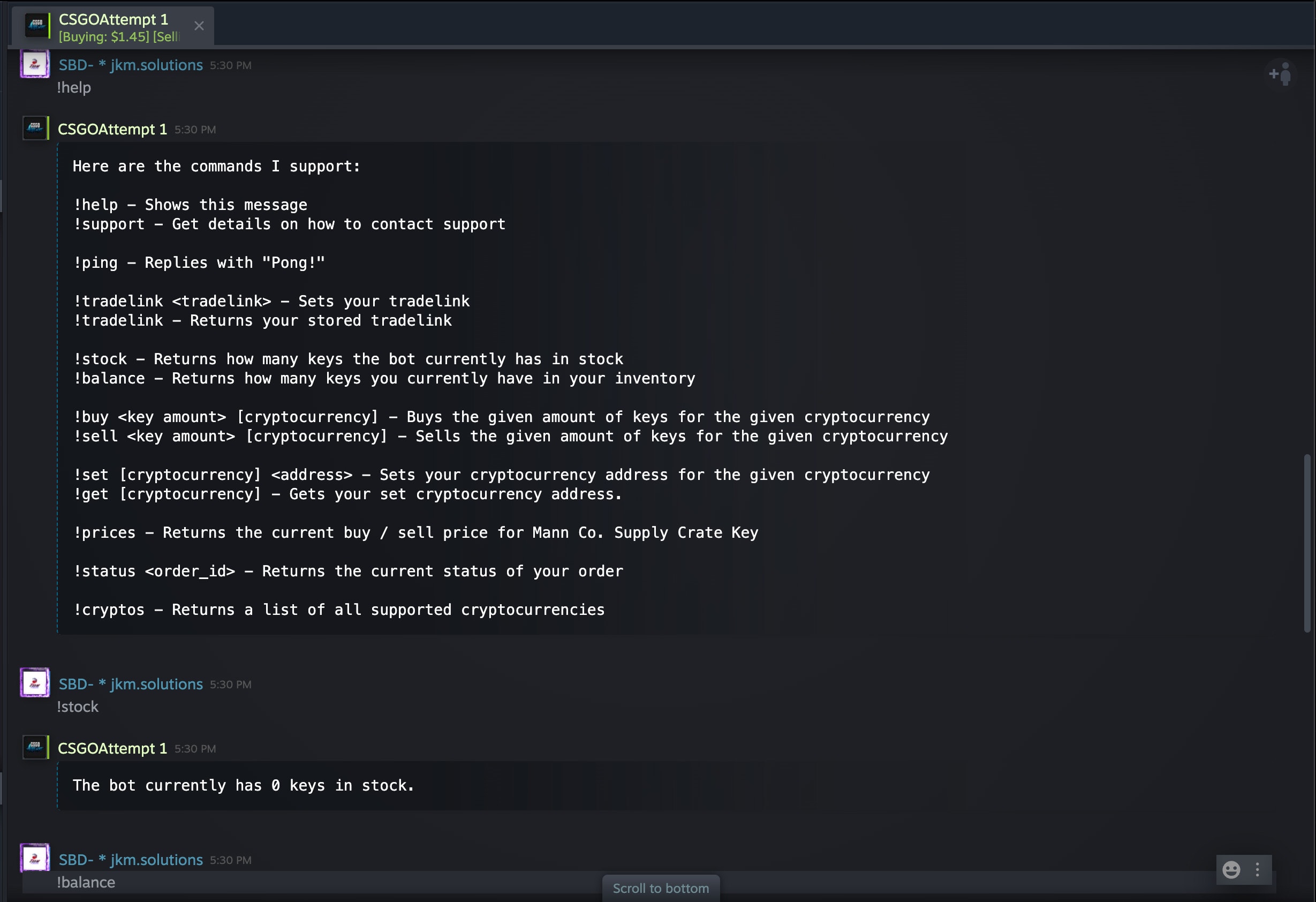 Build a tf2 keys to crypto steam bot by Kevinrasmusson | Fiverr