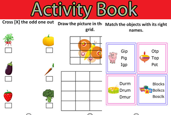 Give you 131 math and english worksheets for 3 to 5 yr old by ...