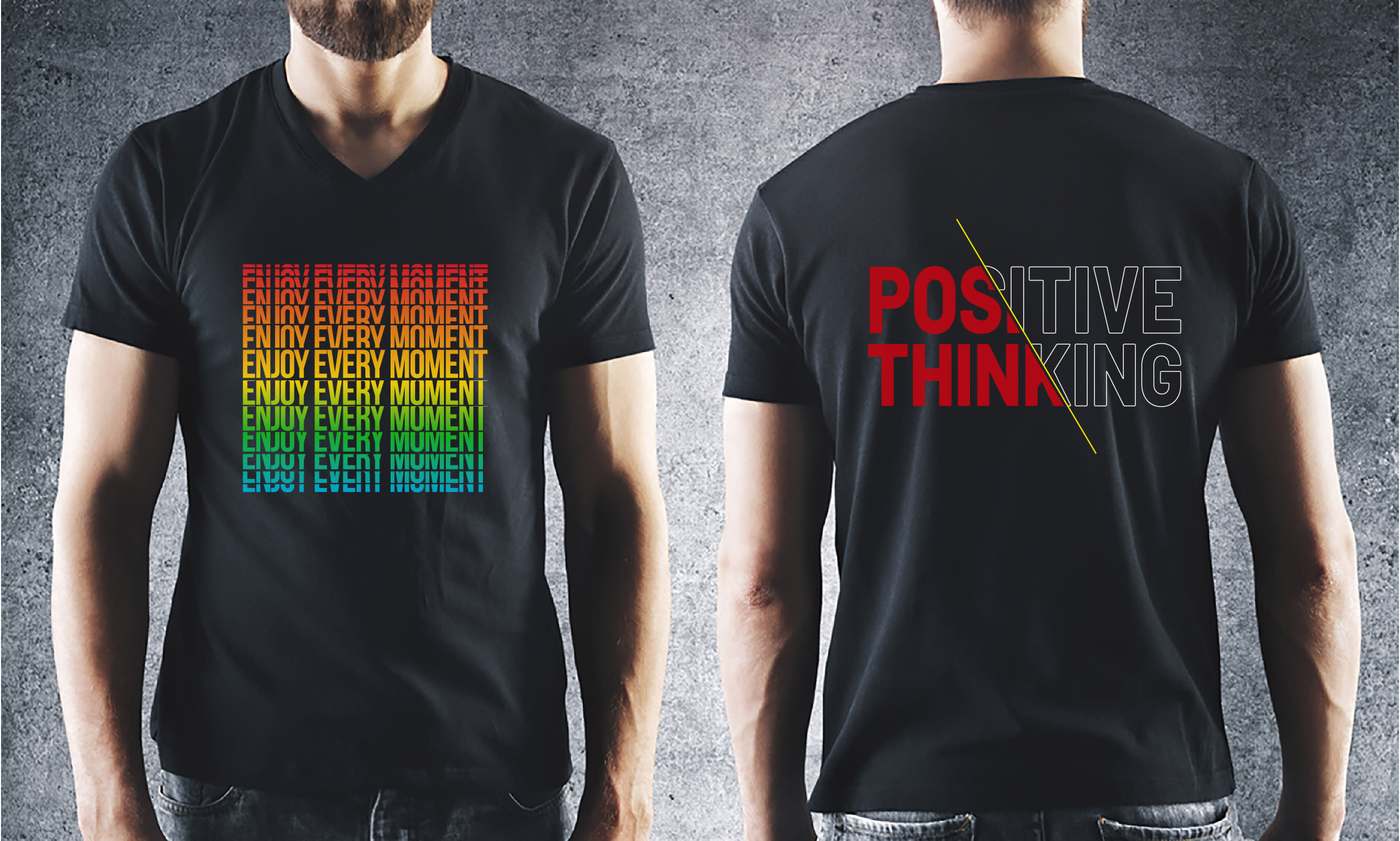 create typography text effect graphic t shirt design for you