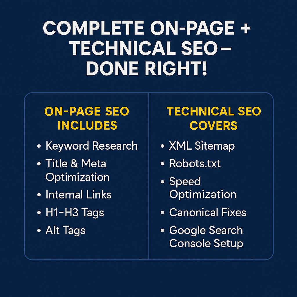 Do onpage technical seo service for wordpress shopify wix