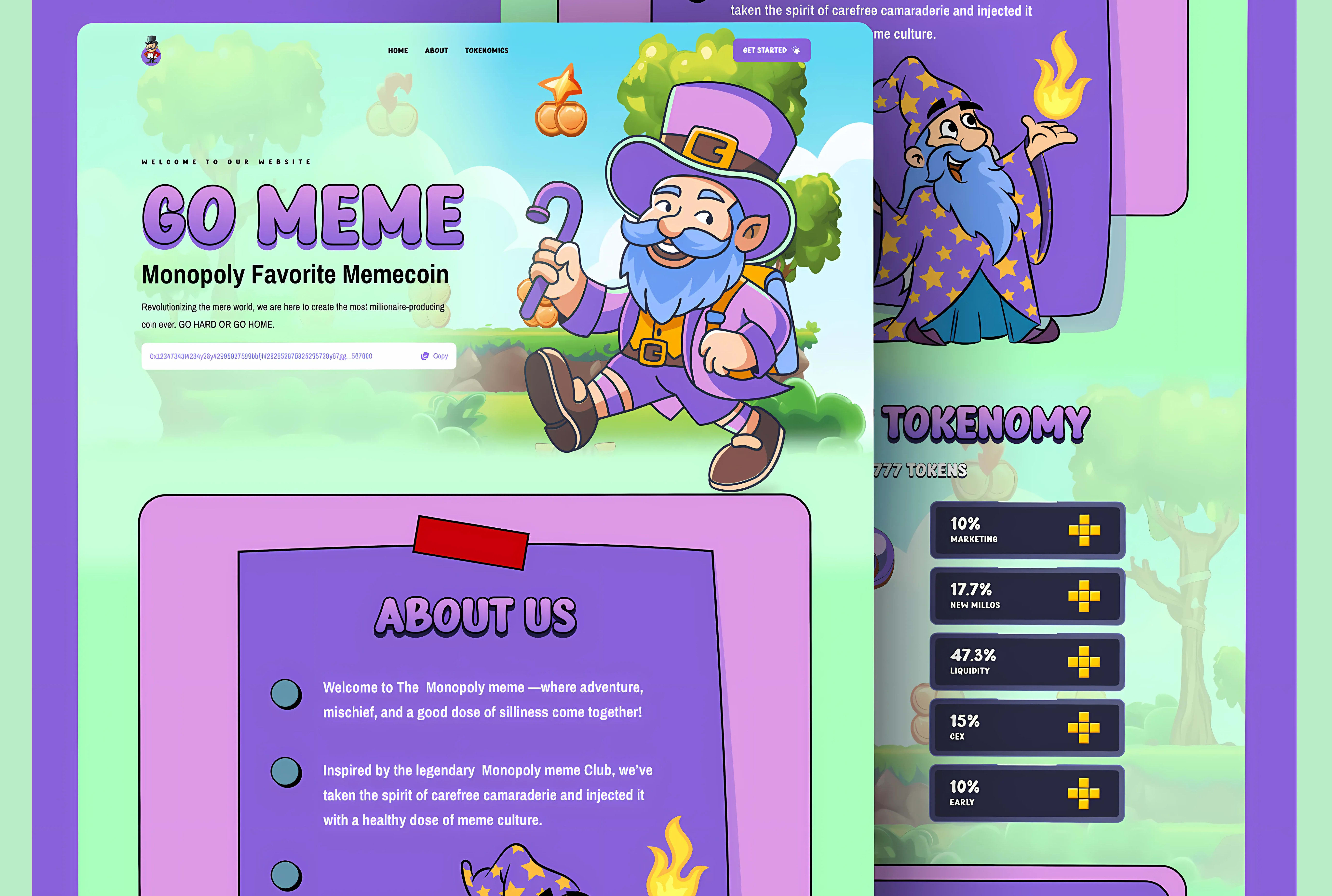 Design meme coin website, nft website, crypto website, tokenomics, roadmap  by Dev_jax | Fiverr