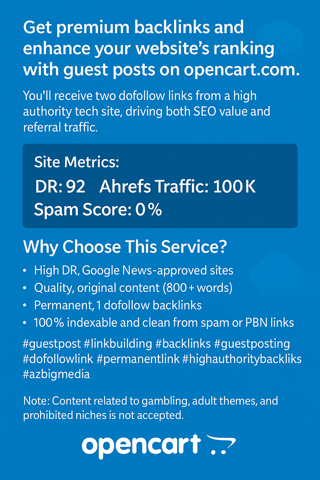 Do 90 dr guest post on opencart,com by Alinasir99 | Fiverr