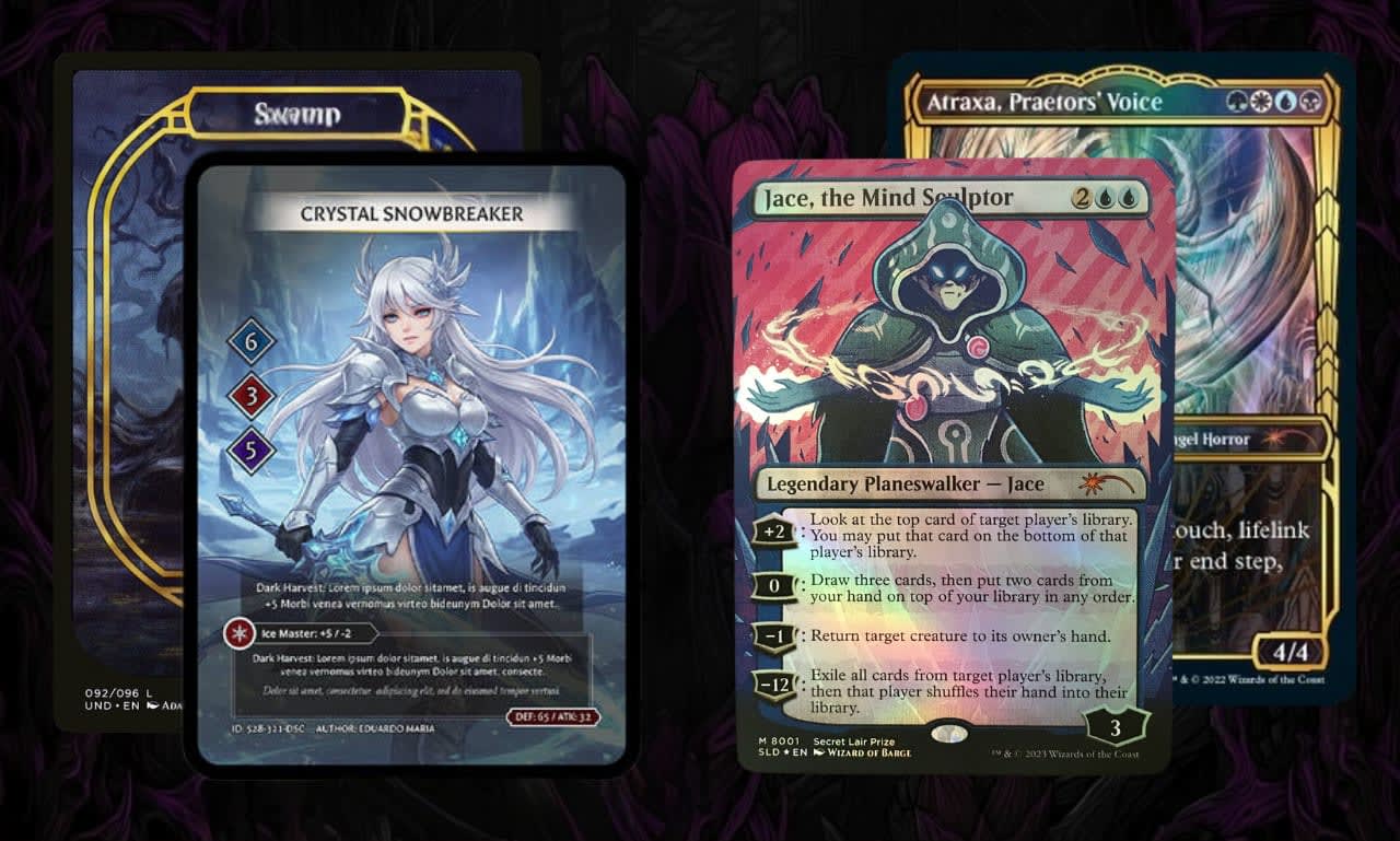 custom mtg card template Playmat Ship Next Day, Playmat Templates Choose Your Layout & Optional Stitched Edges, Customizable Collectible Game Mat for Casual Play or TCG Competiton : Toys & Games MTG Card Maker | PrintMTG