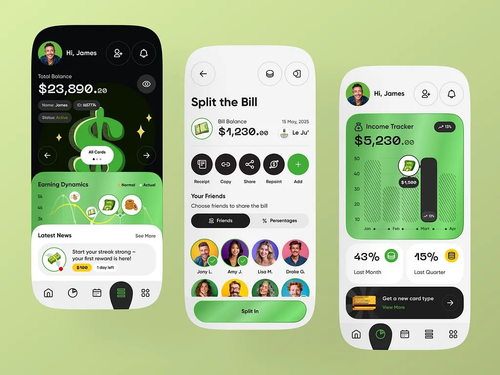 Develop fintech app, money transfer p2p app crypto wallet app by  Huss