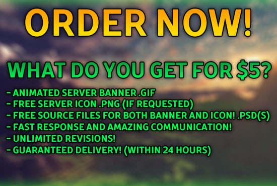 Make An Animated Minecraft Server Banner With Free Server Icon And