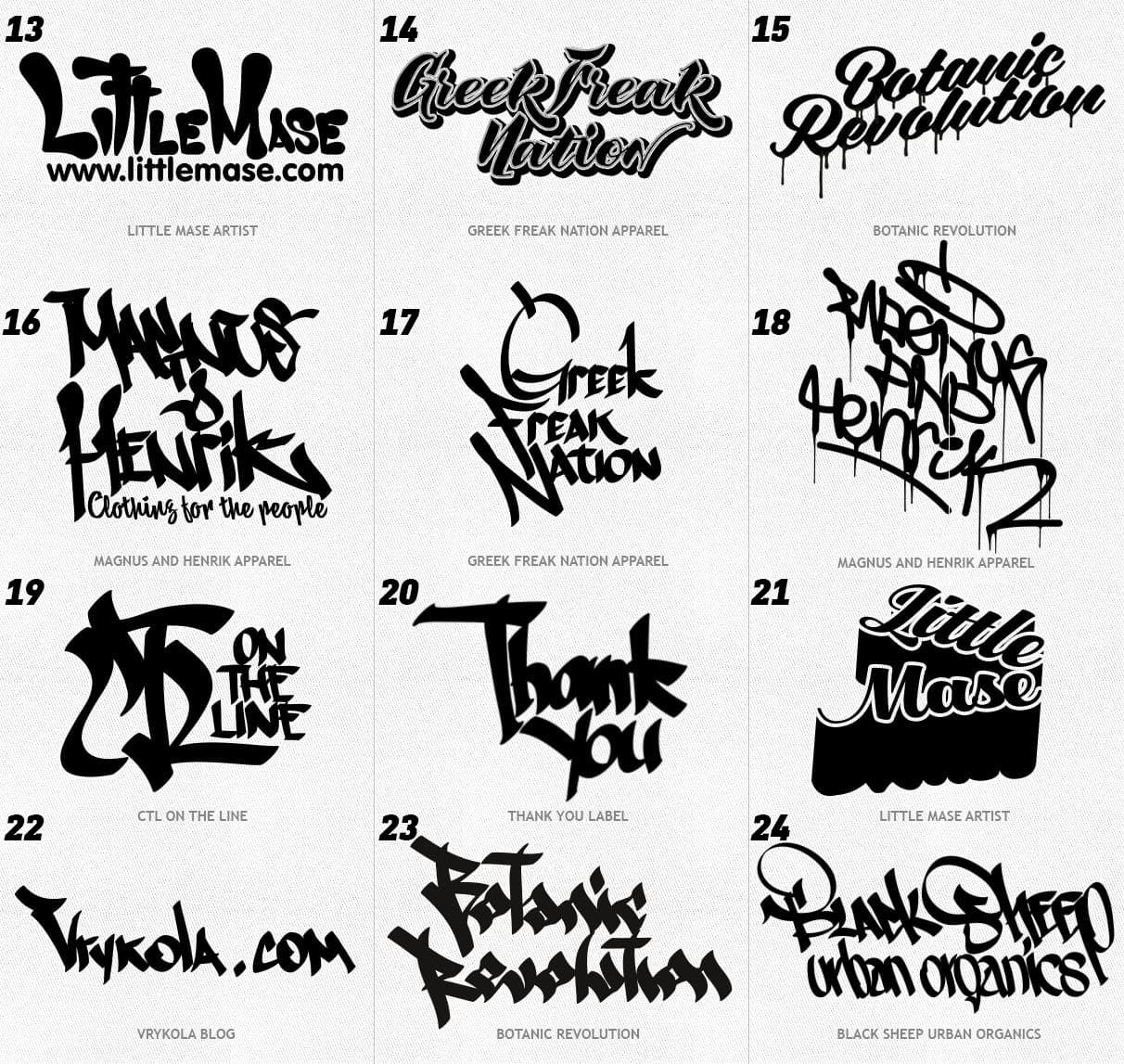 Create handstyle graffiti lettering logo signature tag by Bangingjoints