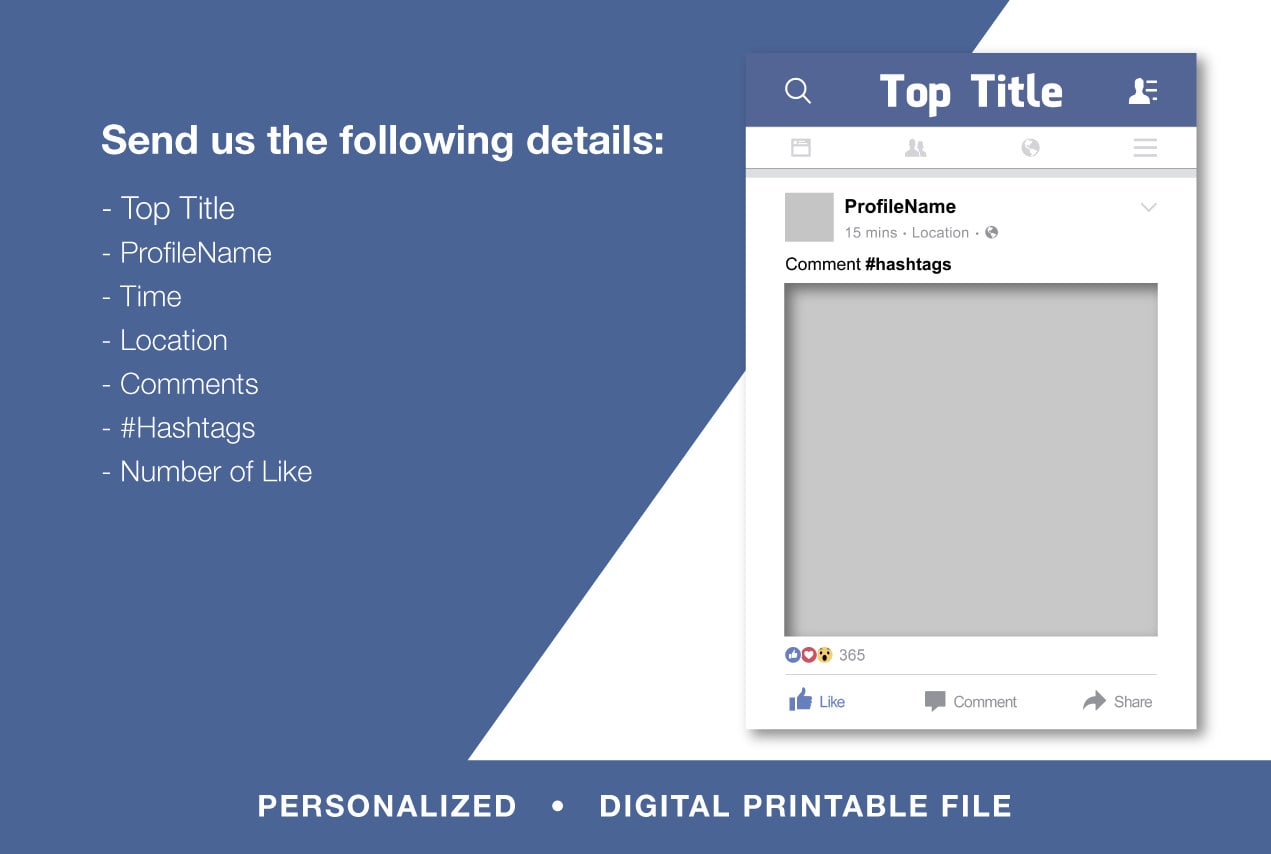Design A Facebook Style Photo Booth Frame Printable Pdf By Clipartco Fiverr