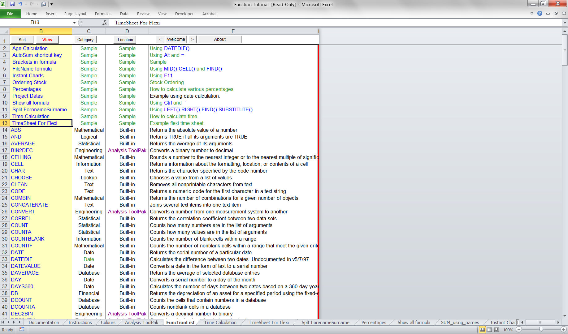 Send You An Ms Excel Tutorial File With Explanations And Examples By Mhickman Fiverr