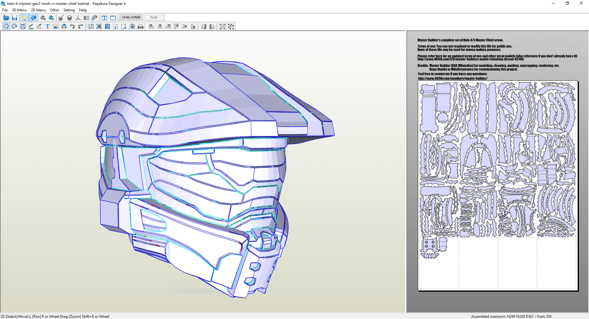 Pepakura Master Chief Halo 4 / Halo 3 Master Chief Spartan Armor ...