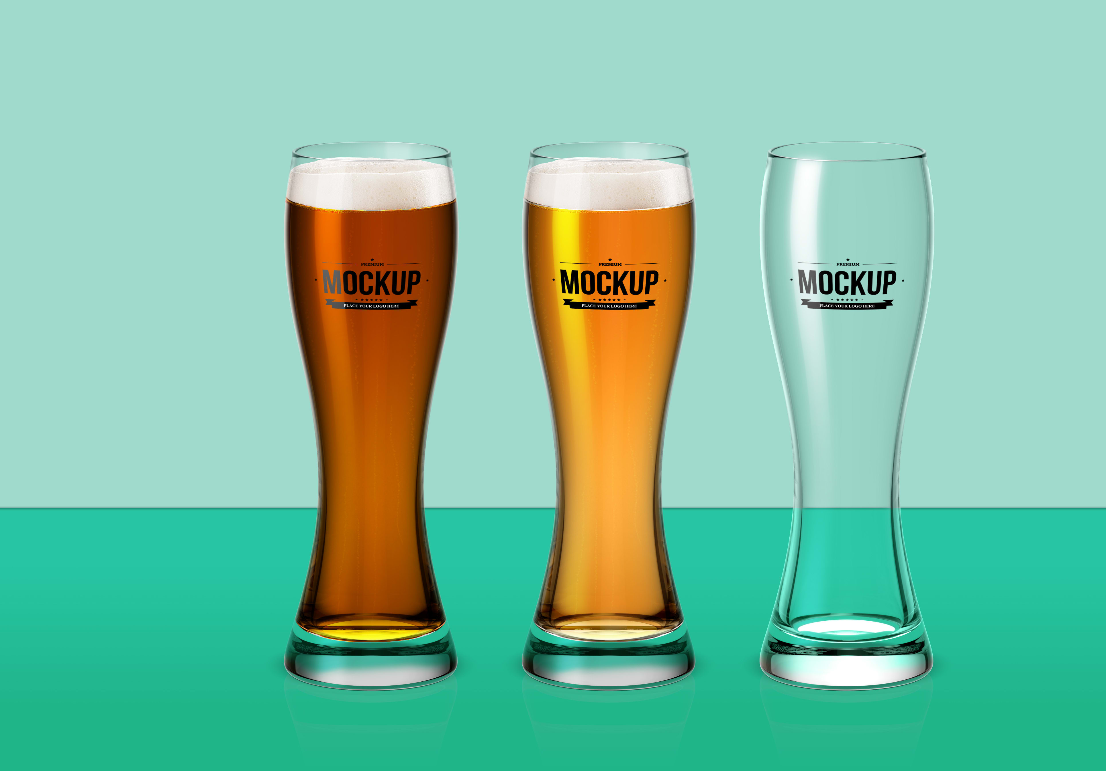 Download Beer Glass Mock Up With Your Logo By Manjil280 Fiverr