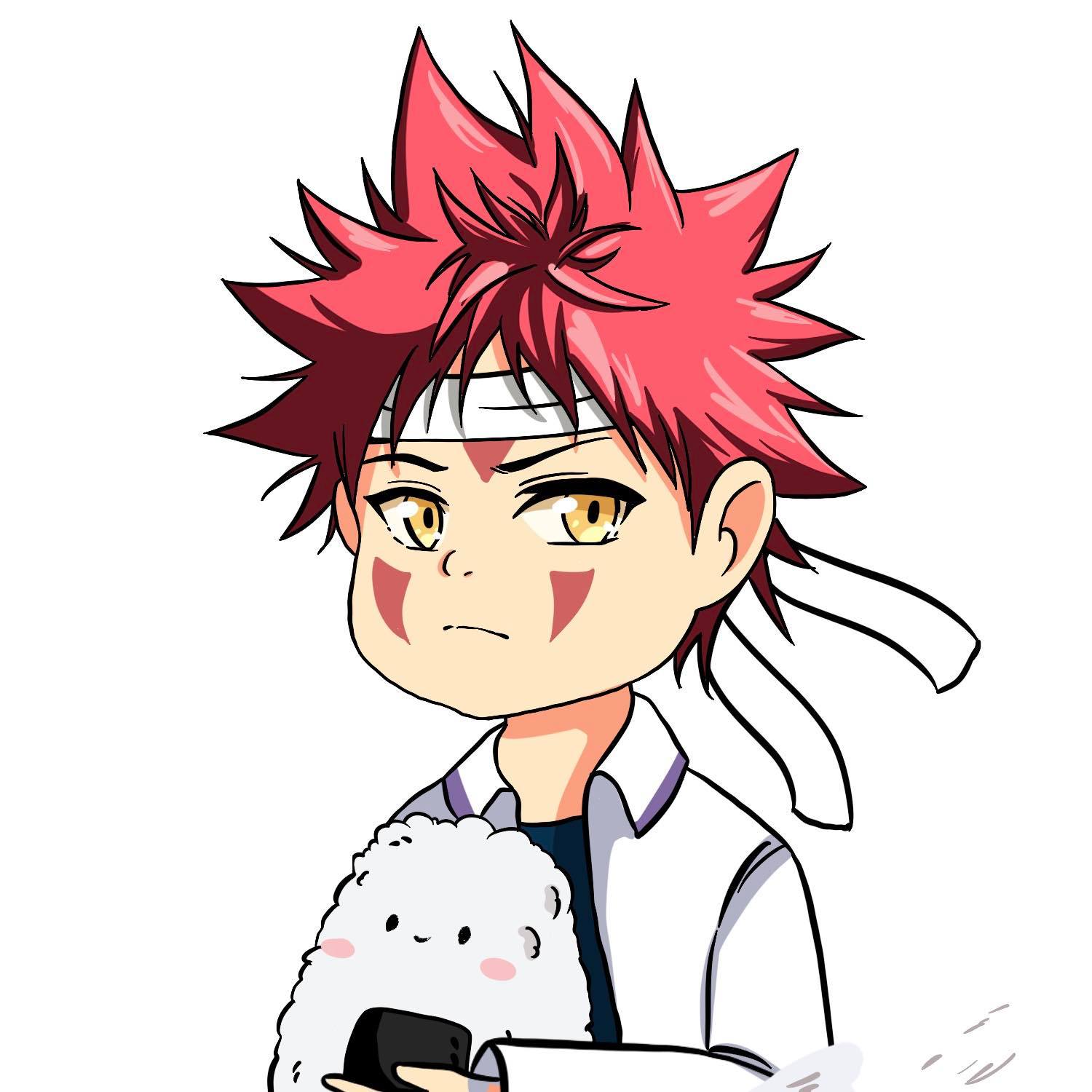 Anime Food Wars Sōma Yukihira Cute Chibi GIF