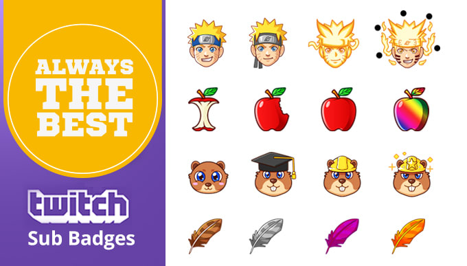 Create Custom Sub Badges For Twitch Subscriber Badge By Kong Vector