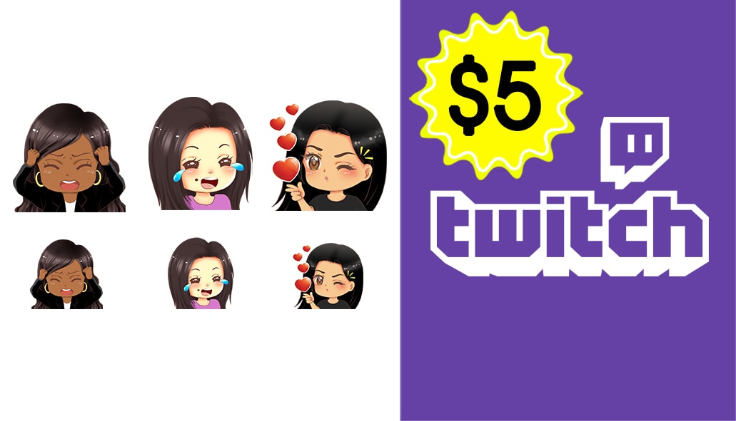 Funny Twitch Emotes Badges Chat Stickers By Kiku194