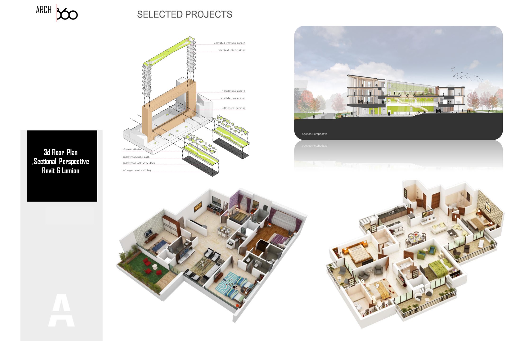 Render Architectural Master Plan Floor Plan Elevation And