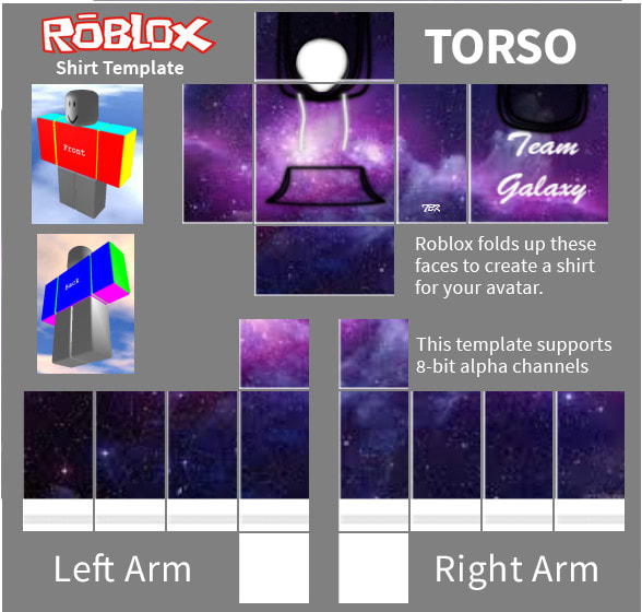 Galaxy Roblox Template