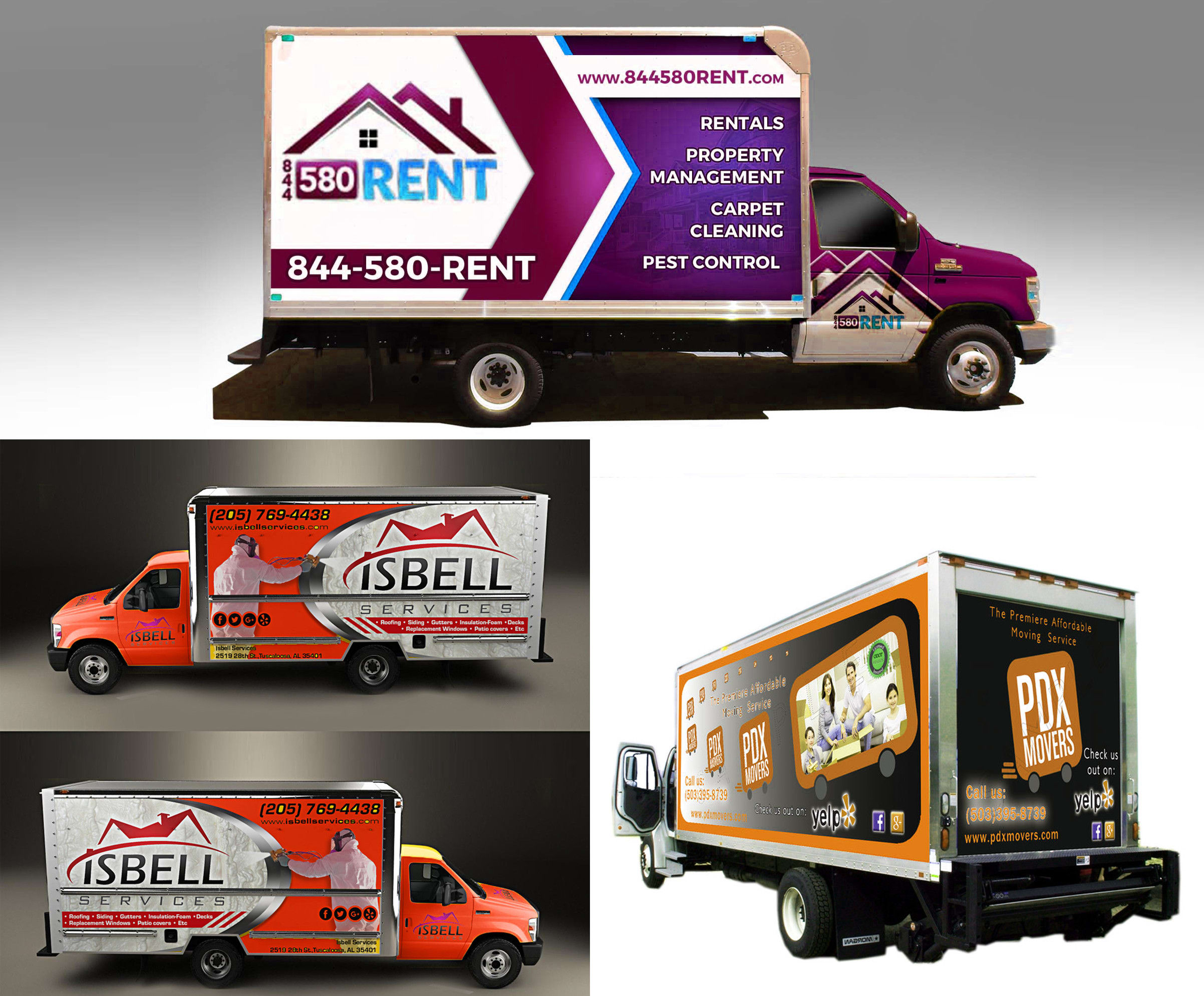 Awesome trailer,food truck,box truck vehicle wrap design by Sawkatsumon |  Fiverr