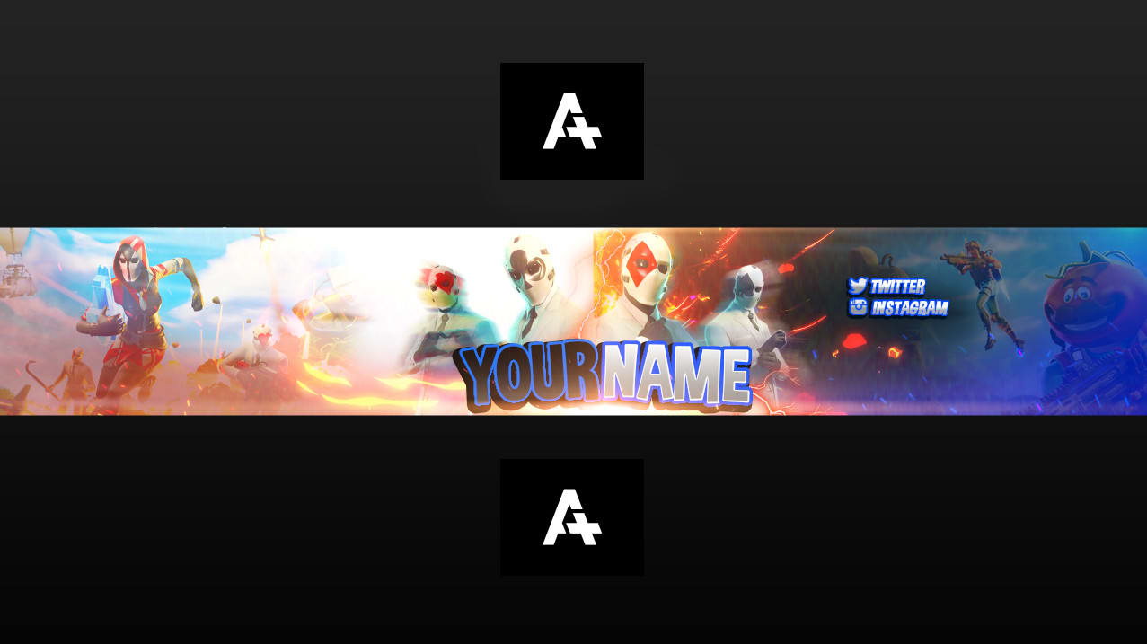 Youtube Banner Template No Text 2560x1440 Fortnite