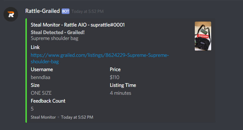 grailed supreme shoulder bag