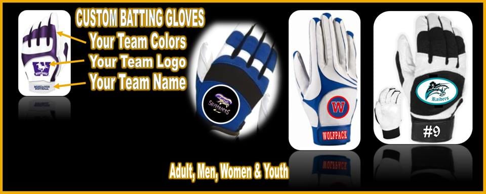 Custom Batting Gloves in a sublimation style personalized with your Team  Logo! You choose the colors, send us your logo a…