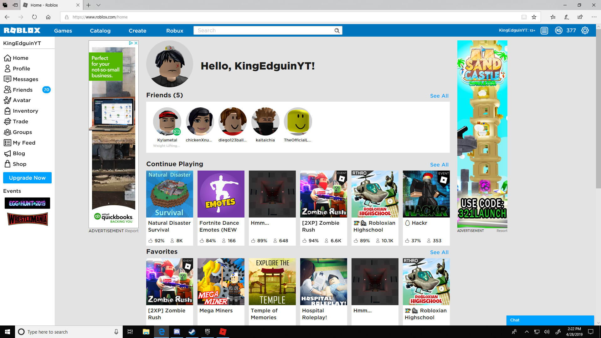 Play Roblox Fortnite Or Teamfortress 2 With Ya By Kingedguin - roblox fortnite online
