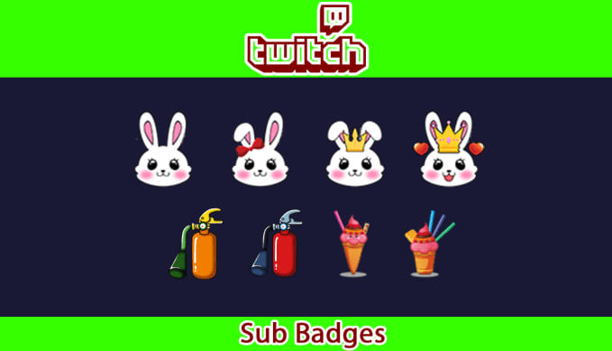 Create custom sub badges for twitch by Kiku194 Fiverr
