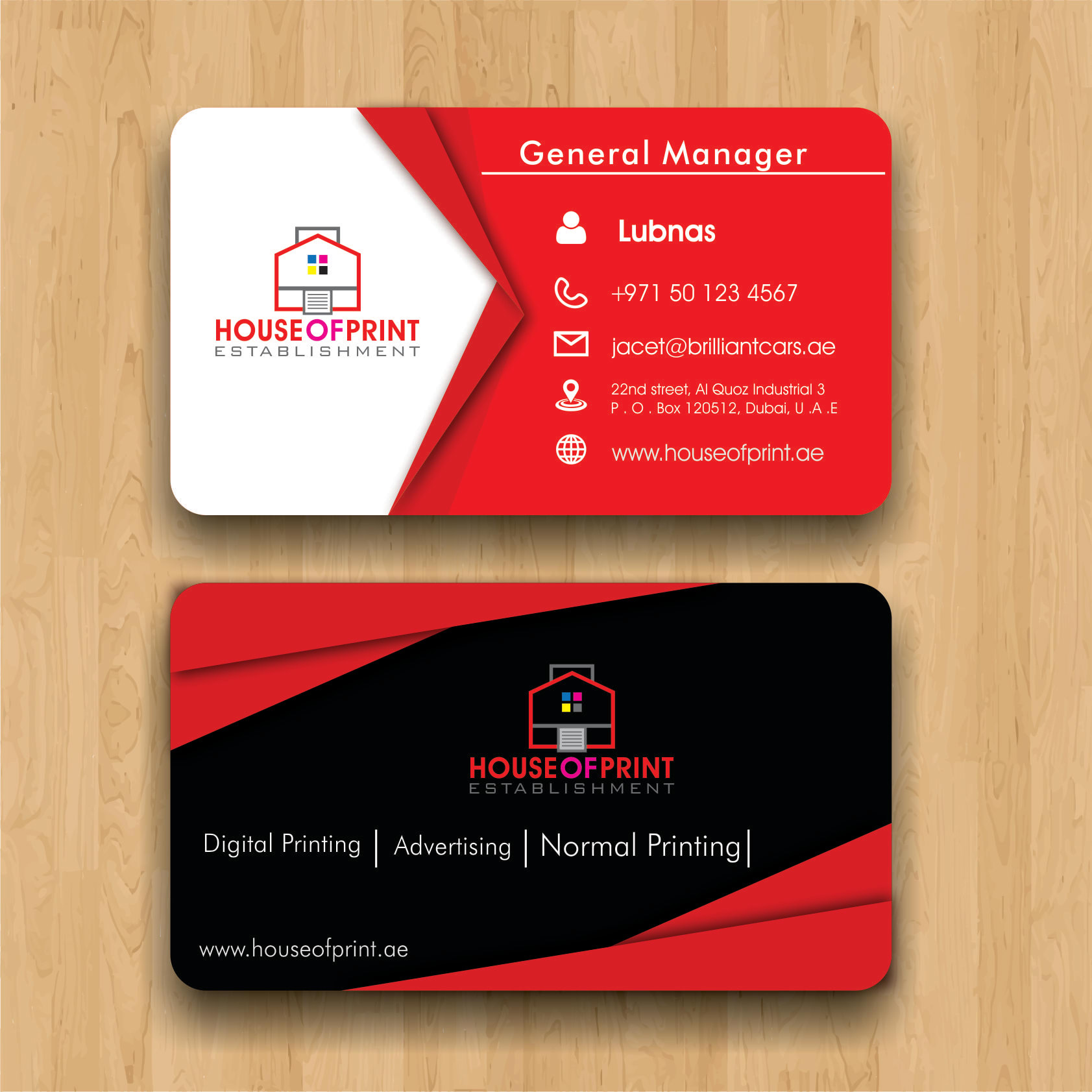 Business Card Printing Al Quoz  