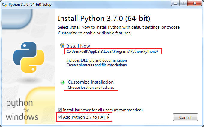 python install pip3 gcp