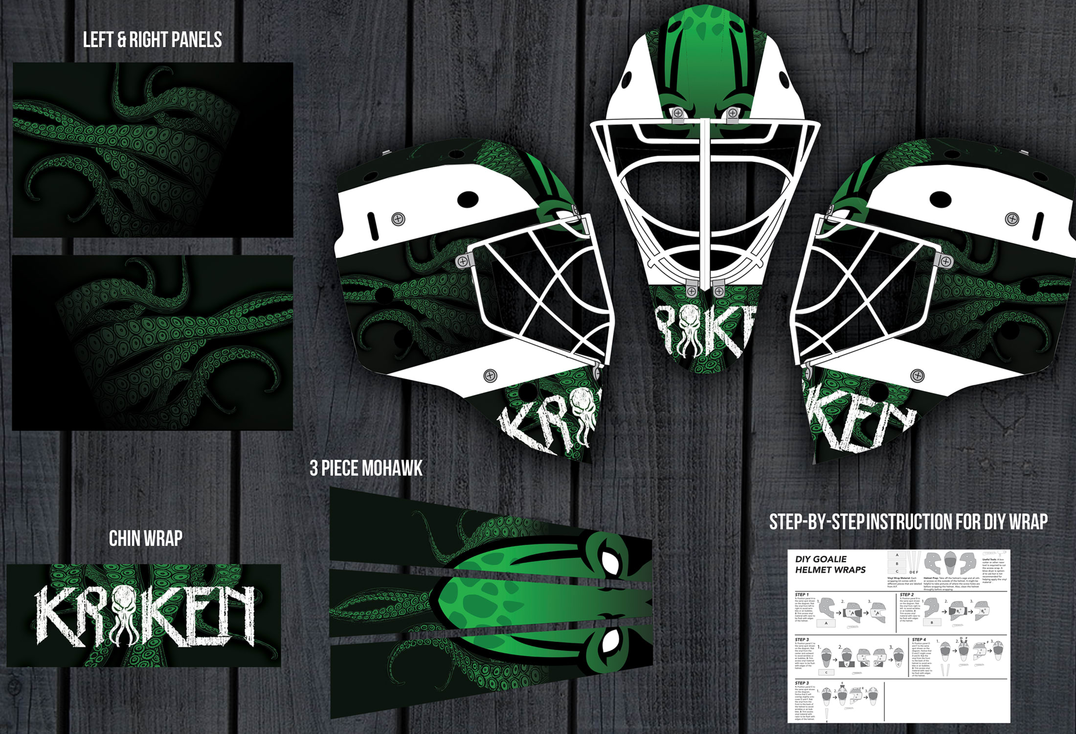 Design And Print A Dyi Hockey Goalie Helmet Wrap By Patricklee18