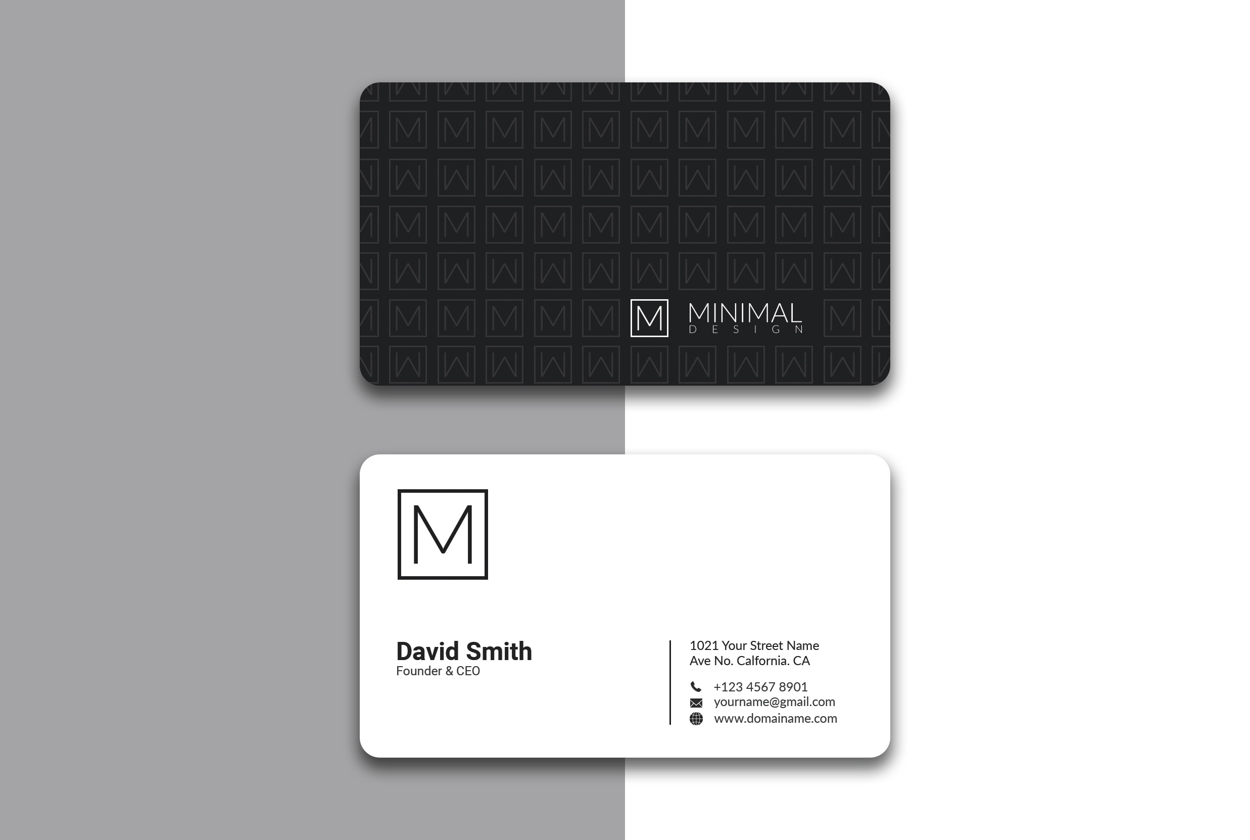 Design unique minimalist professional luxury business card by