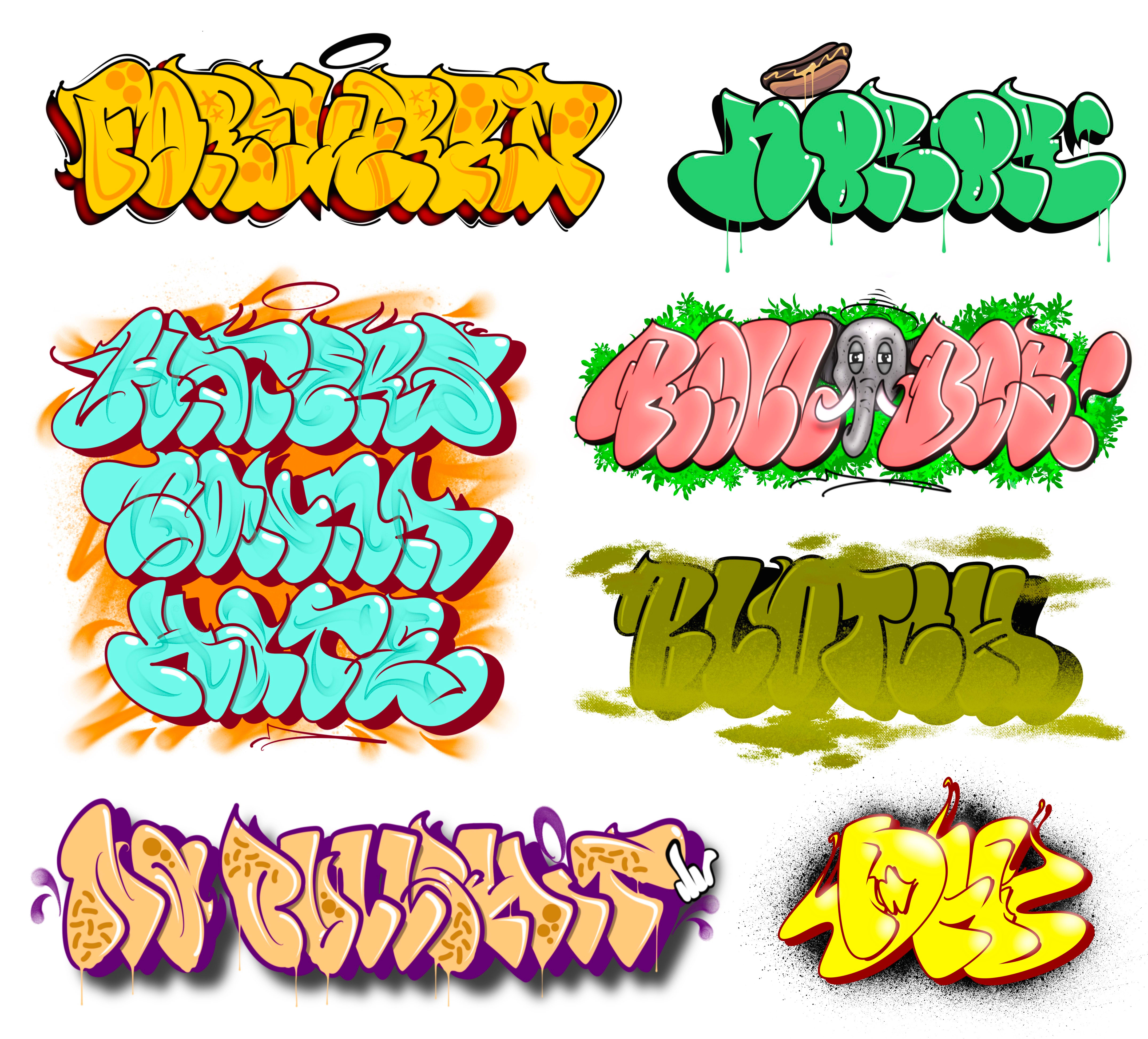 Graffiti De Letras Bomba