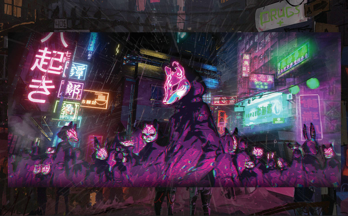 kG4rkxt0 cyberpunk neon wallpaper Poster Paper Print - Animation & Cartoons  posters in India - Buy art, film, design, movie, music, nature and  educational paintings/wallpapers at