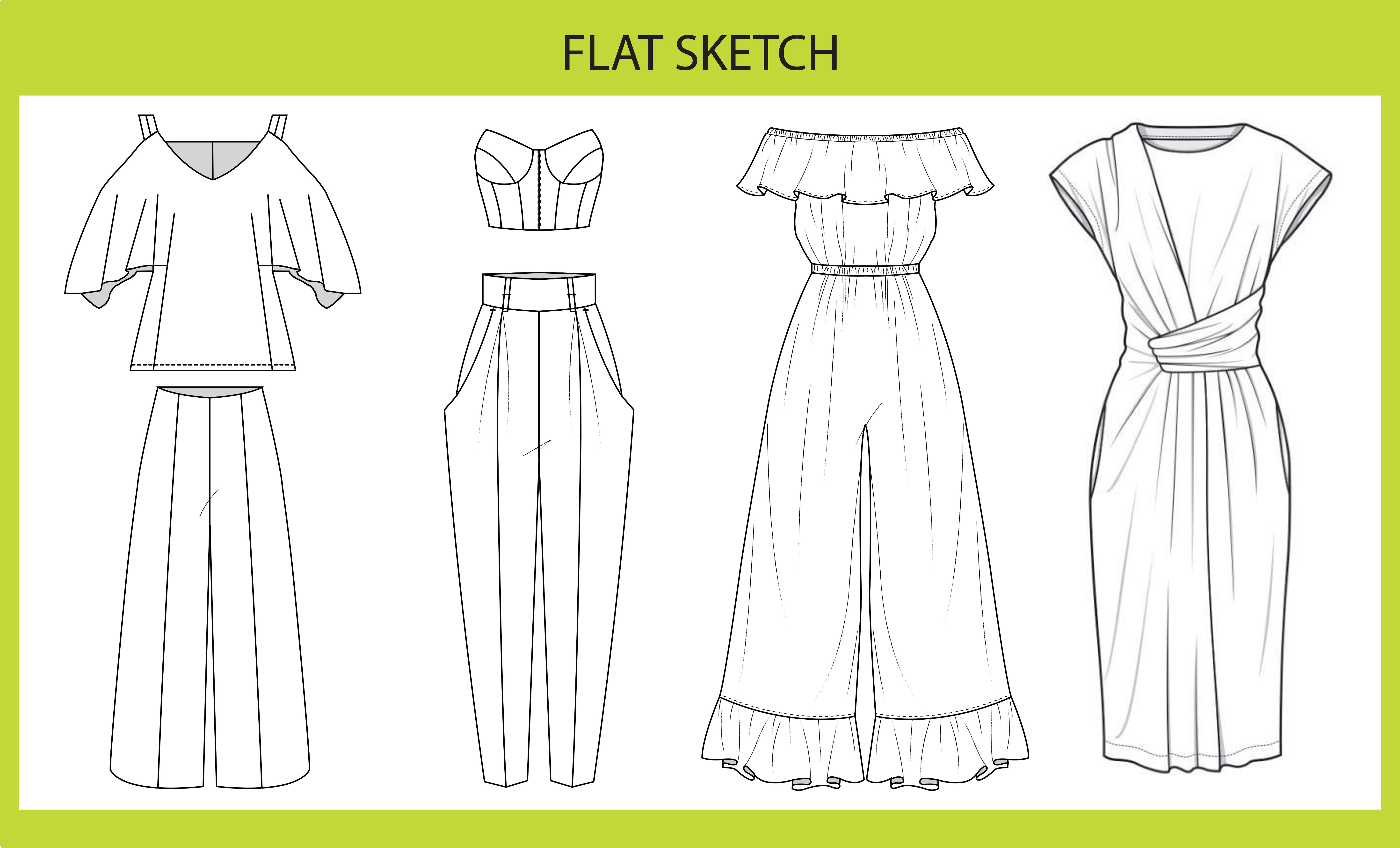 Top Women Fashion Flat Sketch Template Women Shirt Fashion Flat Stock  Vector by ©Lubava.gl@gmail.com 549590100