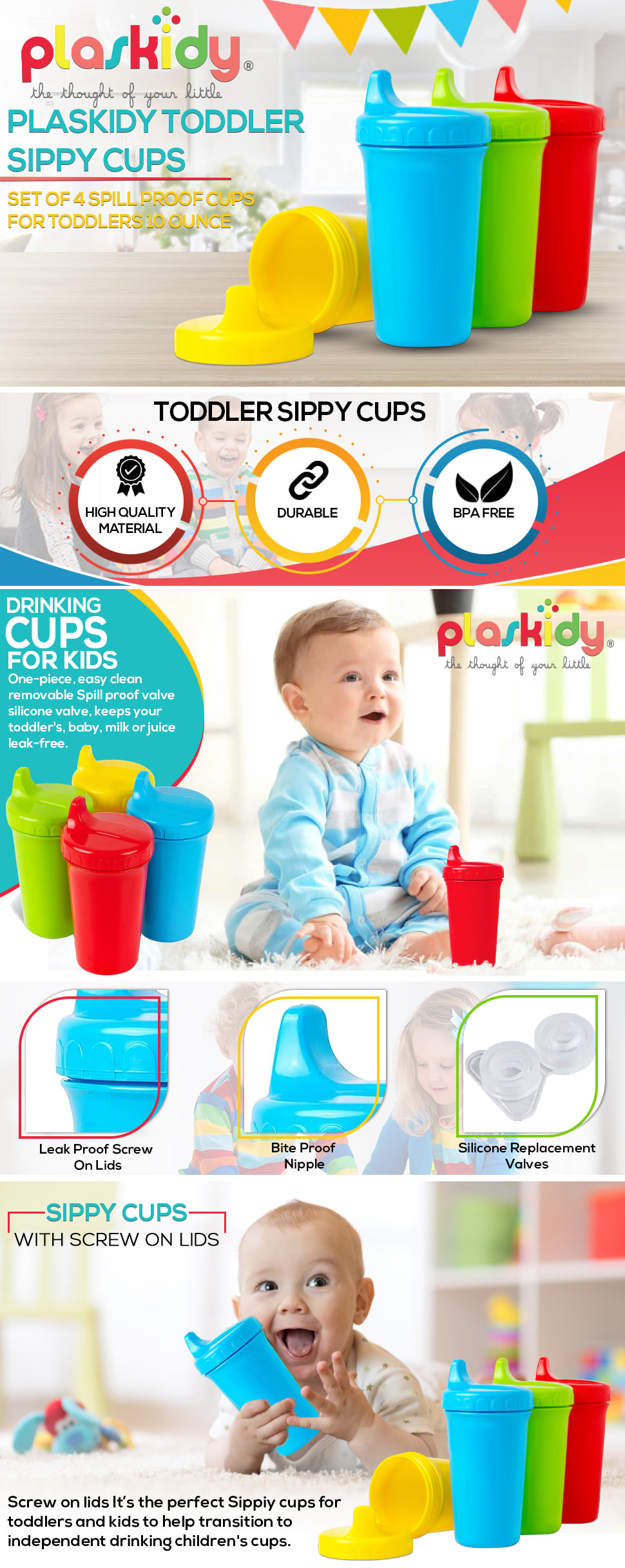 Silicone Sippy Lids for Cups-Universal Sippy Lids for Baby Toddler  Kids-Fits Most Stainless Steel Sippy Cups Leak Spill Proof - China Silicone  and Sippy price